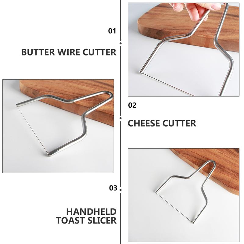 Stainless Cheese Wire Cutter Fast Cutting Cheese Slicer Wires-easy Butter Slicer