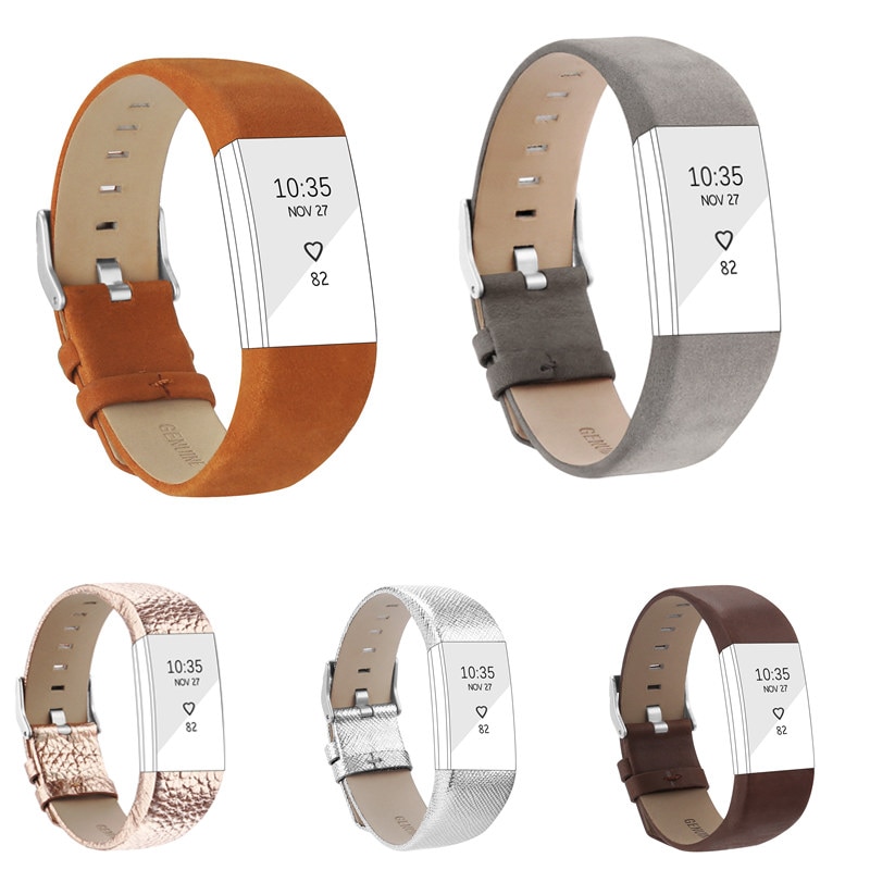 Top Sales! Lederen Band Fitbit Lading 2 Charge2 Smart Armband Strap Vervangen Horlogeband Met Stalen Gesp