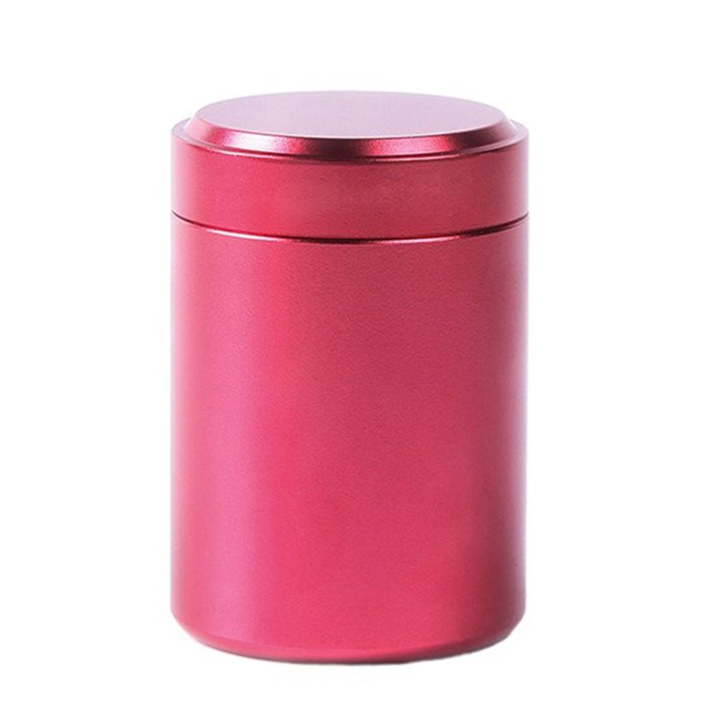 Runde kleine Metall-Aluminium-Dosen versiegelt lose Tee-Verpackungs dosen reisen tragbare Behälter Glas Zucker Kaffee Süßigkeiten Veranstalter: Licht Grau