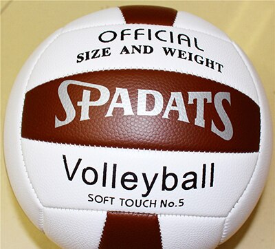 YUYU Volleyball Ball official Size 5 Material PVC Soft Touch Match volleyballs indoor training volleyball: white coffee