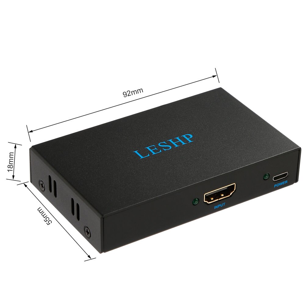 Noir Portatif Plug and Play Faible Consommation D'énergie 4K HDMI 1 en 2 Sur Deux Port 1.4V Répartiteur Moyeu