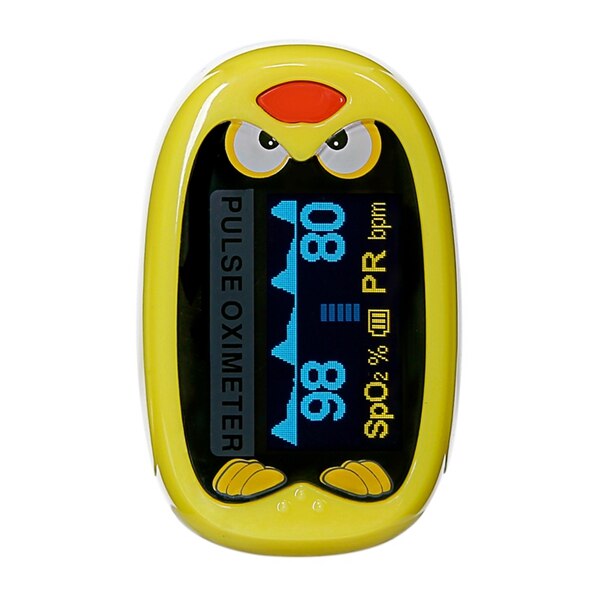 Oxímetro De pulso para Dedo Yonker niño recién nacido 1-12 años De edad, oxímetro pediátrico De pulso para niños: Yellow
