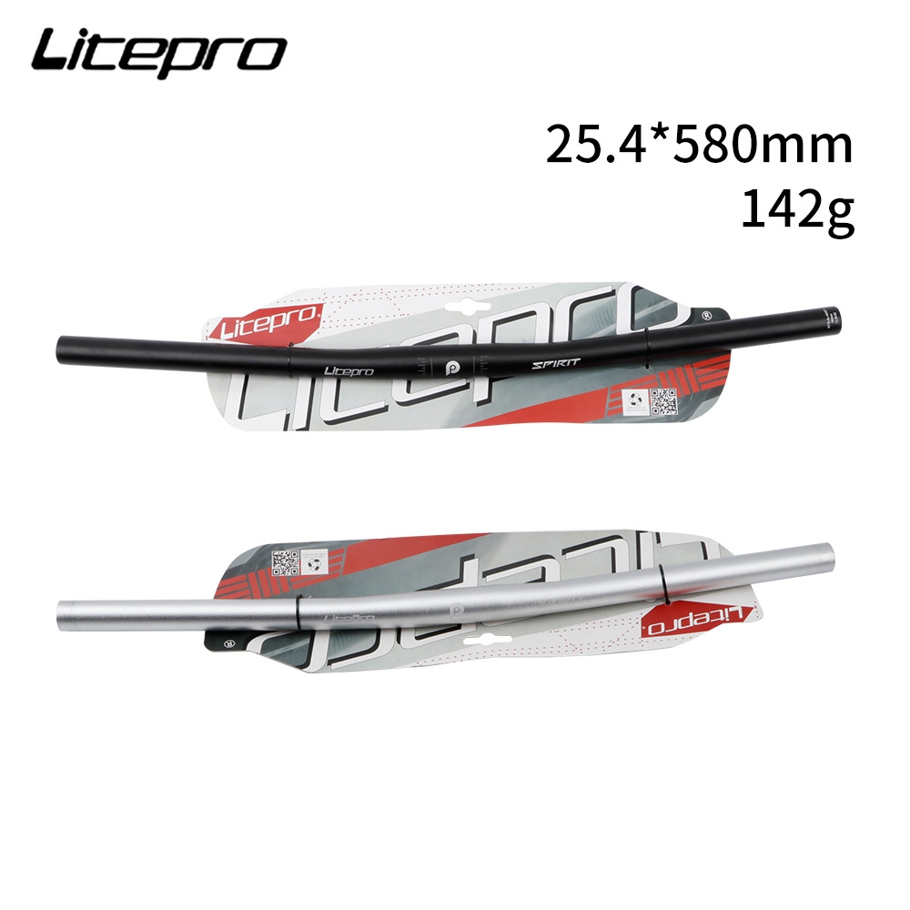 Litepro Flat Bar Spirit Urban MTB Fixie Bike 25.4*580mm Handlebar Folding Monster Horizontal Bicycle Parts