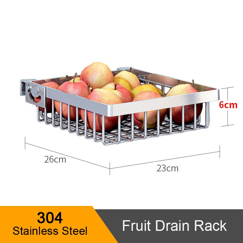 304 Roestvrijstalen Keuken Plank Rack Drogen Drain Opslag Houders Keuken Schaaltje Bestek Cup Afvoer Rack Keuken Organizer: C