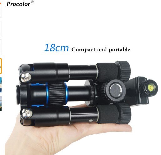 Portable Travel Compact Aluminum Mini Tripod with Ball Head for Digital Camera DSLR Smart Phone