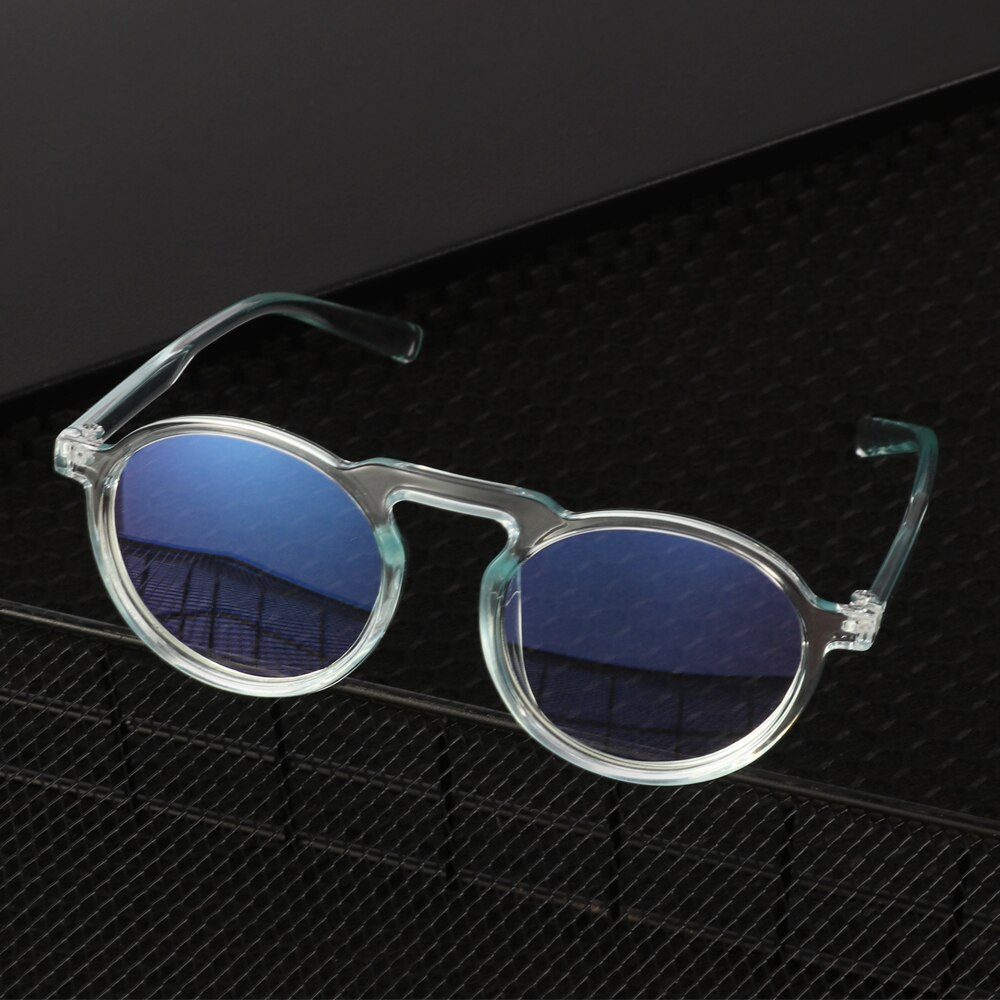 Transparent Round Frame Anti Blue Ray Glasses Optical Spectacle Ultralight Frames Computer Gaming Glasses Resin Lens Eyewear