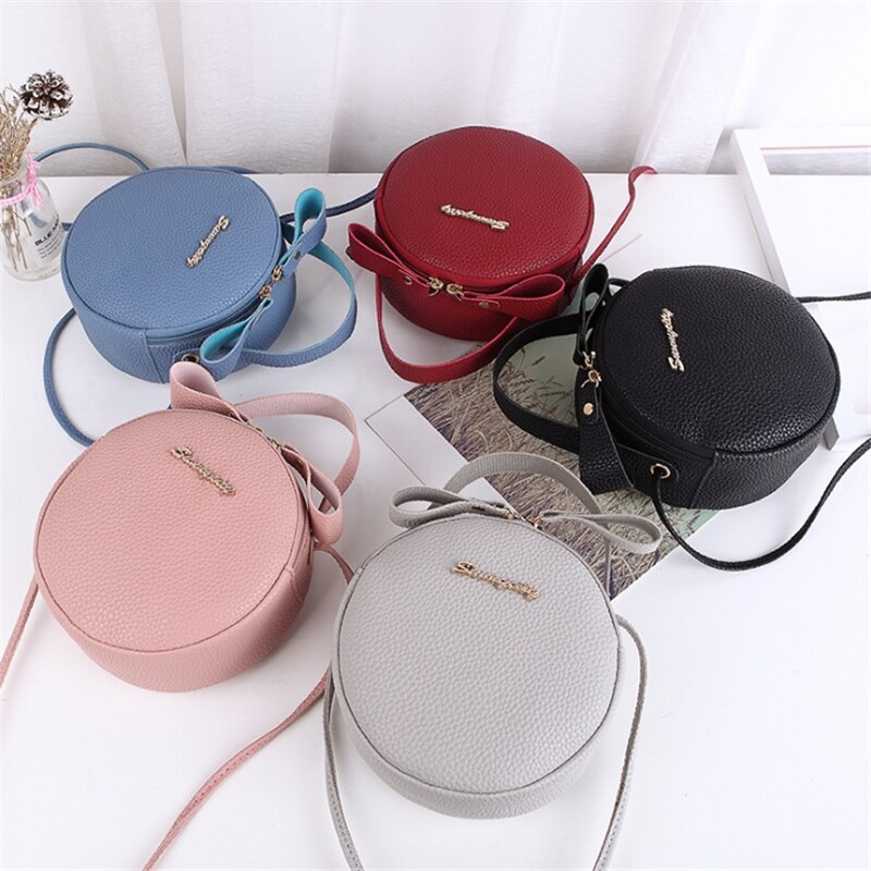 Vrouwen Telefoon Tas Mini Pu Lederen Circular Handtas Eenvoudig Messenger Tassen Voor Vrouwen Vrouwelijke Crossbody Tassen Portemonnee