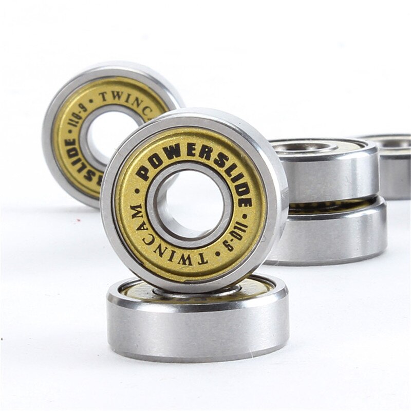 Powerslide – roulements à billes 100% d&#39;origine, 16 pièces, patins en ligne ILQ-9, roulement à bille Miniature, couverture dorée EVO, 608