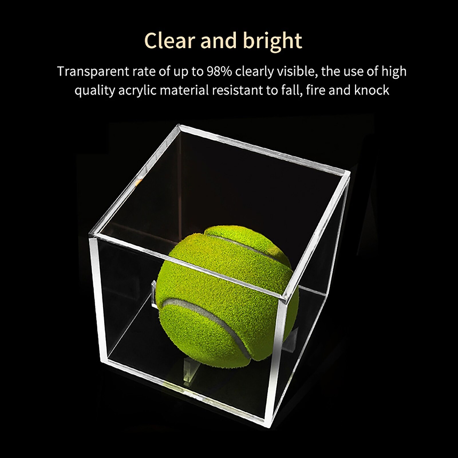 Golf Tennisbal Transparante Case Acryl 80Mm Baseball Doos Display Stofdicht Souvenir Opbergdoos Bescherming Houder