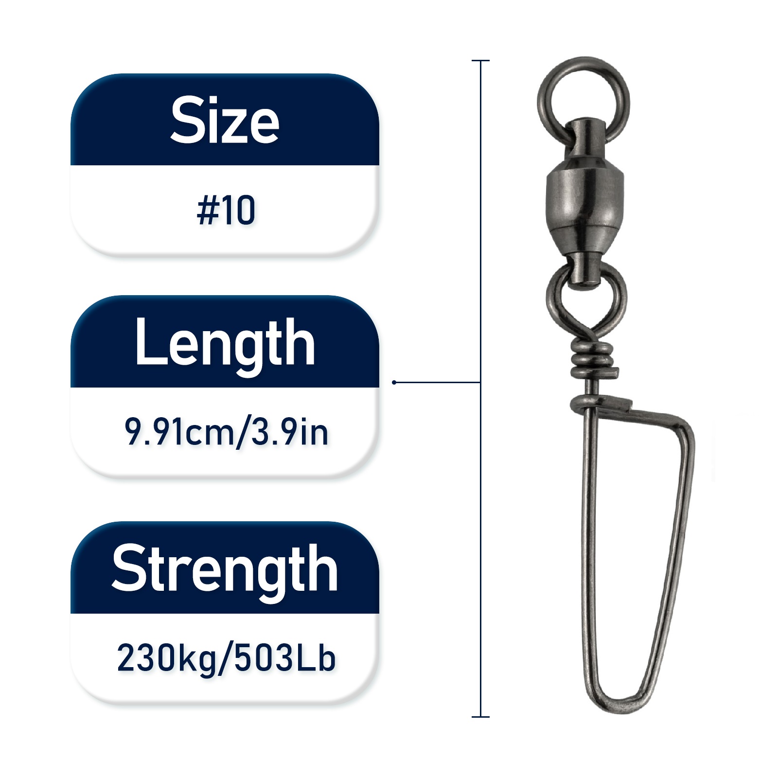 10/20pz Girelle da pesca affrettato serratura rotolamento sfera cuscinetto Acciaio inossidabile Acqua salata Gancio resistente Richiamo Connettore rotante: Altri