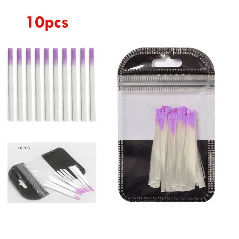 30 Stks/set Nail Extension Fiber Fibernails Nail Acryl Tips Set Glasvezel Nails Extension Pack Glasvezel Nagels Building Gel: 10PCS