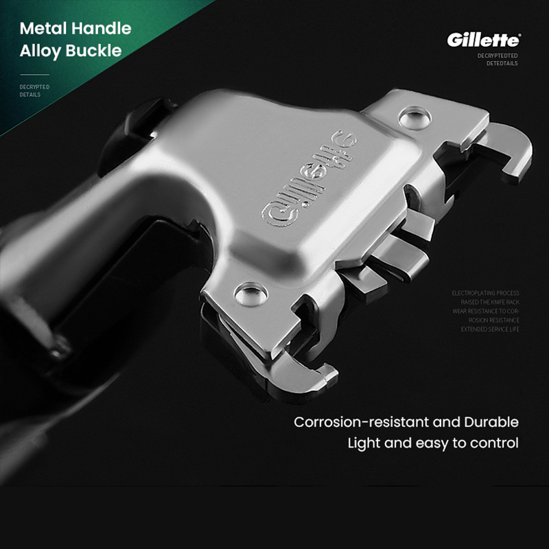 Gillette Vektor Rasierer mit Rasierköpfen, 2-lagige Klingen, manuelles Sicherheitsrasierer-einstellen, Haarentfernungsmaschine für Männer