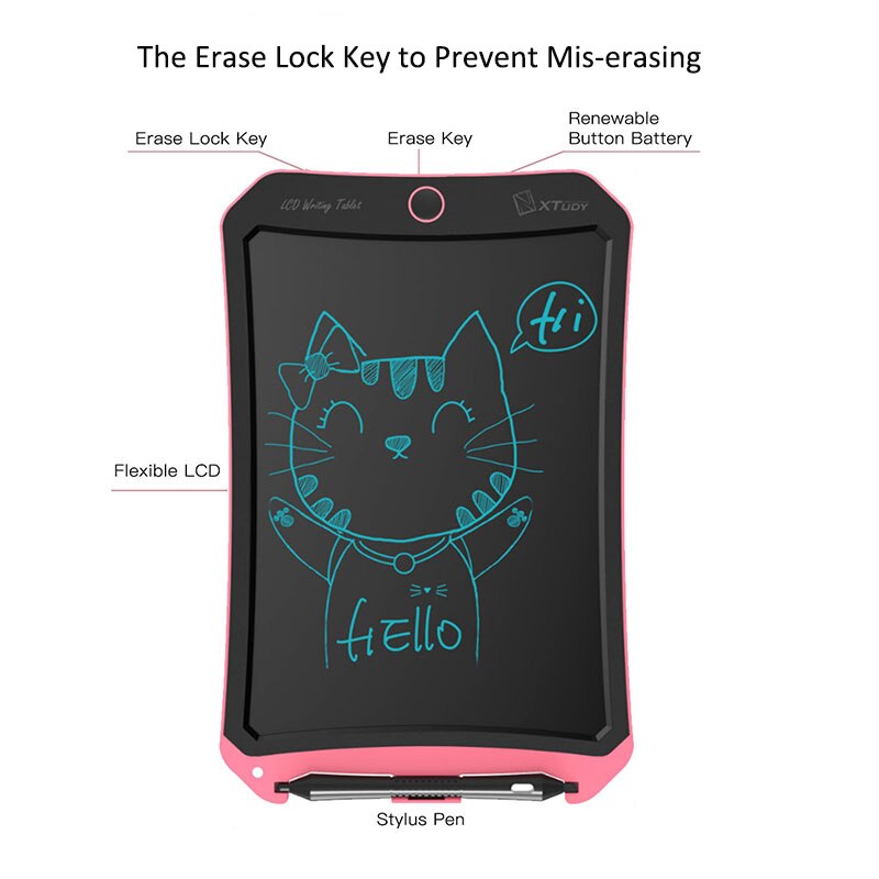 Dessin numérique tablette LCD enfants graphiques écriture tableau de peinture électronique enfants étude Pad maison tableau d'affichage avec batterie