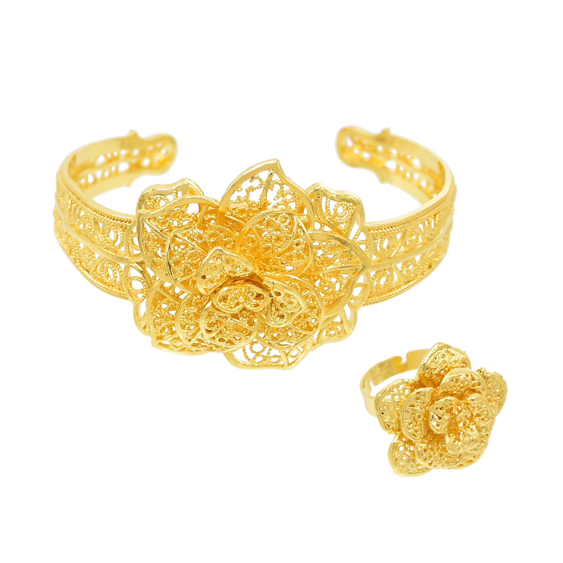 Hollow Wings Feather Wide Cuff Bracelets & Bangles For Women Men Gold Silver Color Alloy Open Big Male Female Bangle Jewelry