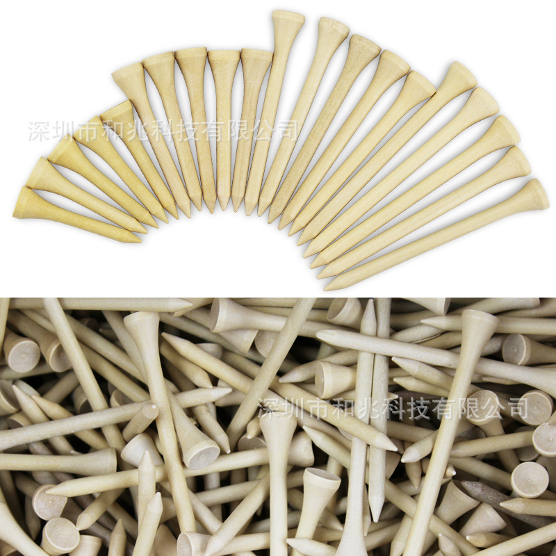 Golf-Tee-Schraubendreher-Set aus Holz, vier Größenoptionen für Golfball-Stollen, lose Packung, Holzschrauben aus China für das Golftraining