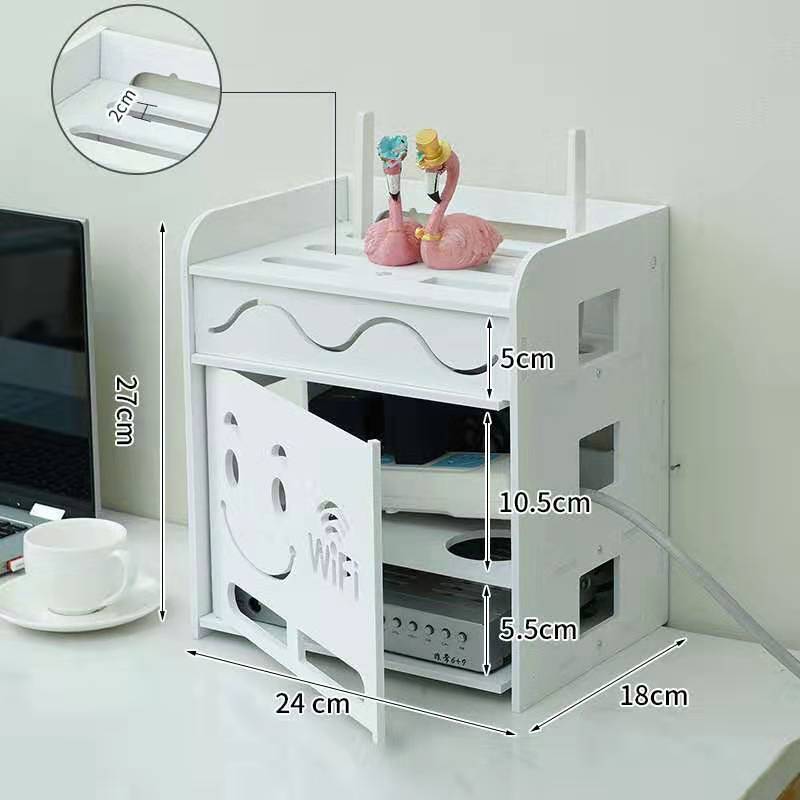 Wifi Router Regal Lagerung Boxen Große Kapazität Kabel Energie Plus Draht Halterung Lagerung Kasten Holz-Kunststoff Zauberstab Regal Stecker halterung: F