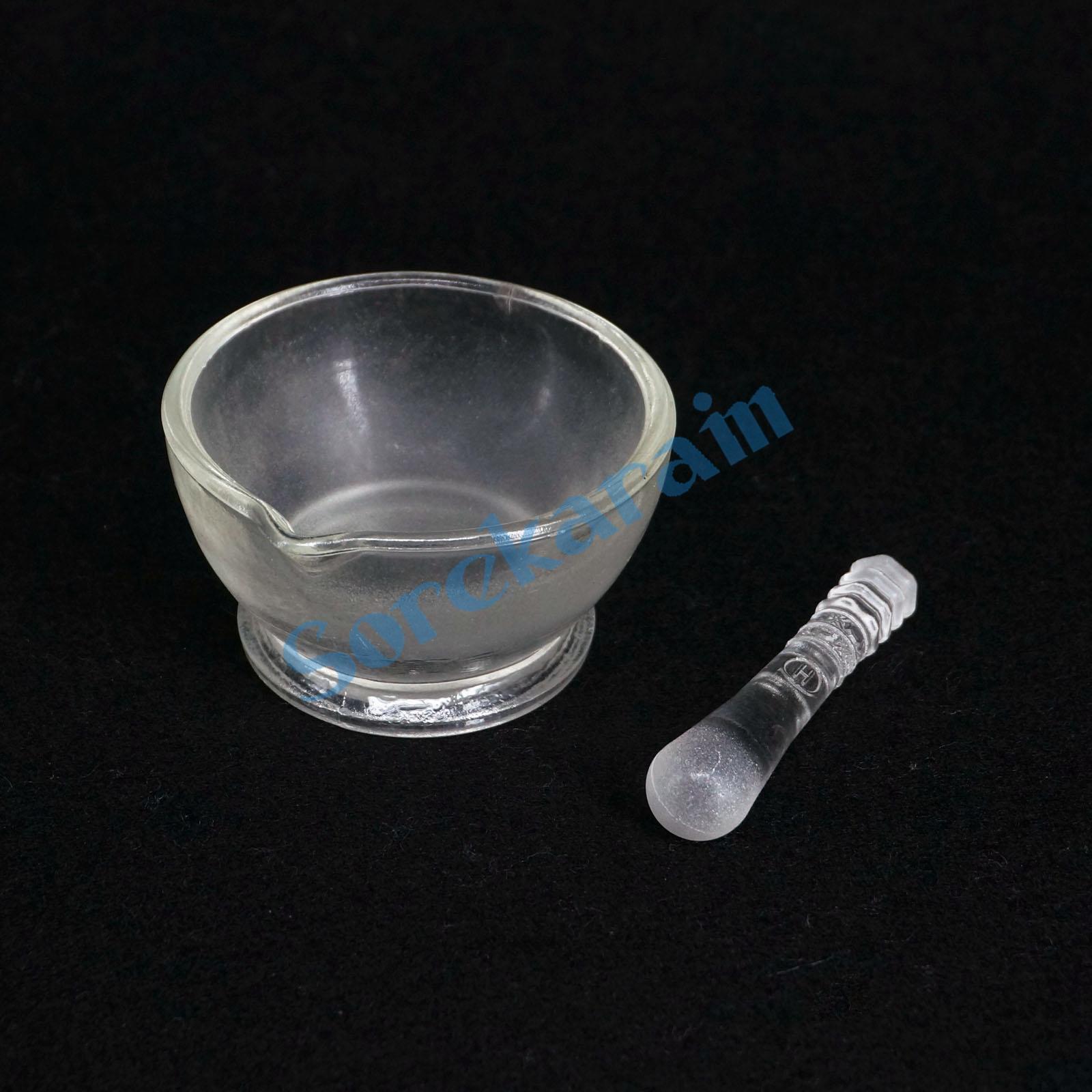 90mm Inner Diameter Apothecary Solid Glass Pestle and Mortars Bowl Set Grinding Mill Tool