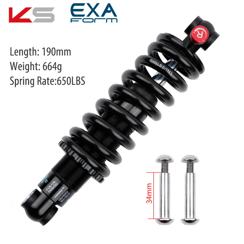 EXA Form Kindshock KS 291R – ressort de bobine hydraulique pour vélo de montagne, amortisseur arrière, précharge, réglable