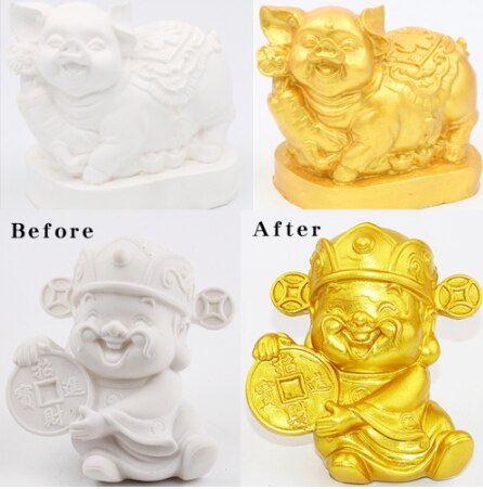 100/300Ml Goud Verf Metallic Acryl Verf, waterdichte Niet Vervaagd Voor Beeldhouwwerken Coloring Diy Hand Geschilderd Graffiti Vernislaag