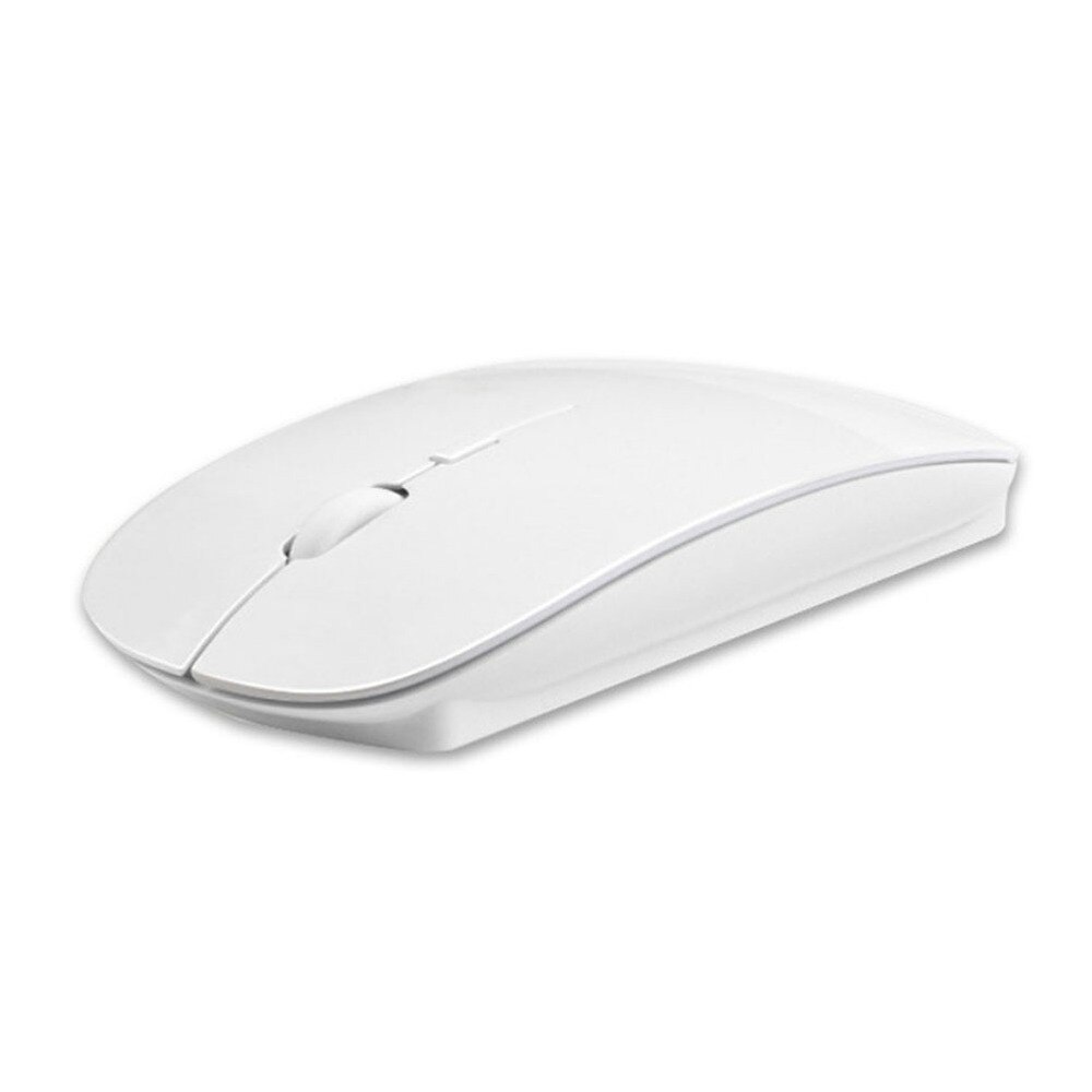 Wireless Mouse for Macbook iMac Laptops PCs Tablets 2.4 GHz wireless battery operated Mouse (White)