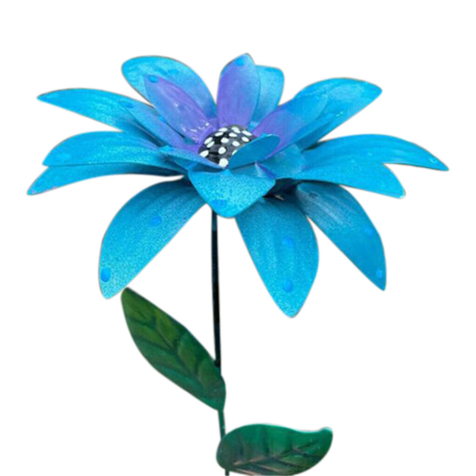 Metal Flower Garden Decor Metal Flower Art Garden Stakes DIY Craft Wreath Flower Jardineria Decoracion Yard Garden Decor: Blue