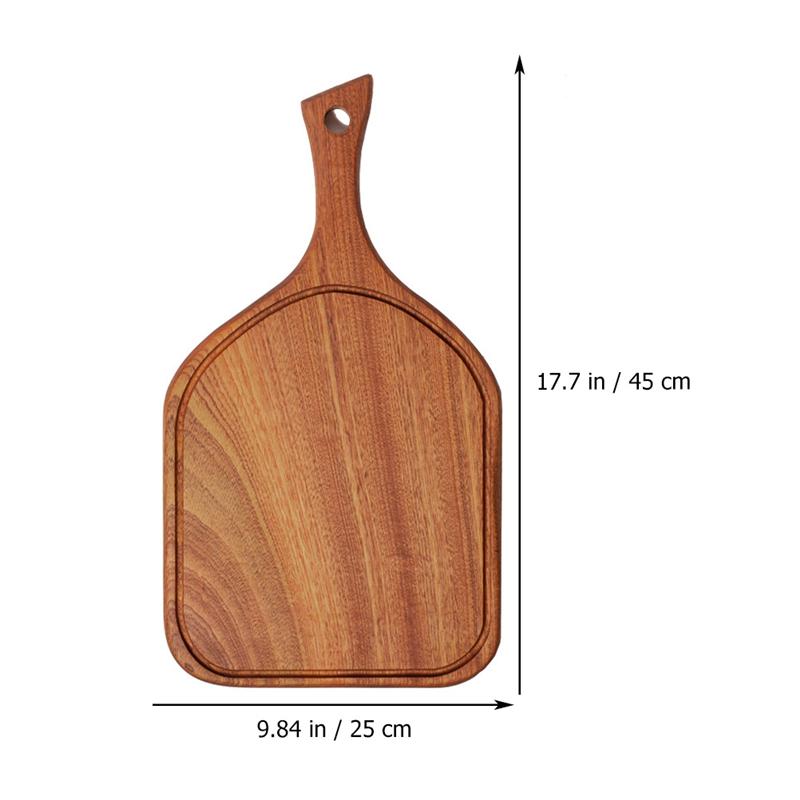Steak Serving Tray Wooden Pizza Plate Food Tray Restaurant Serving Plate: L