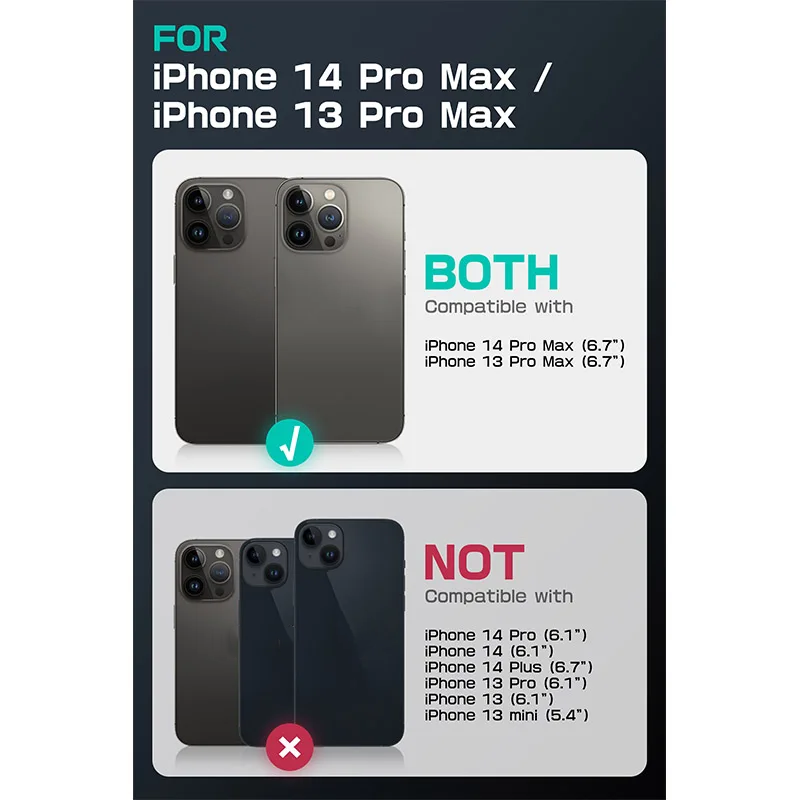 SUPCASE-funda robusta de cuerpo completo para iPhone 14 Pro Max/13 Pro Max, UB Mag XT, con cubierta de cámara y soporte incorporado