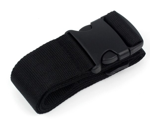 Recht gevormde bagageriemen voor koffer, polyester bagageriem met verstelbare ontgrendelingsgesp Reisaccessoire: Black