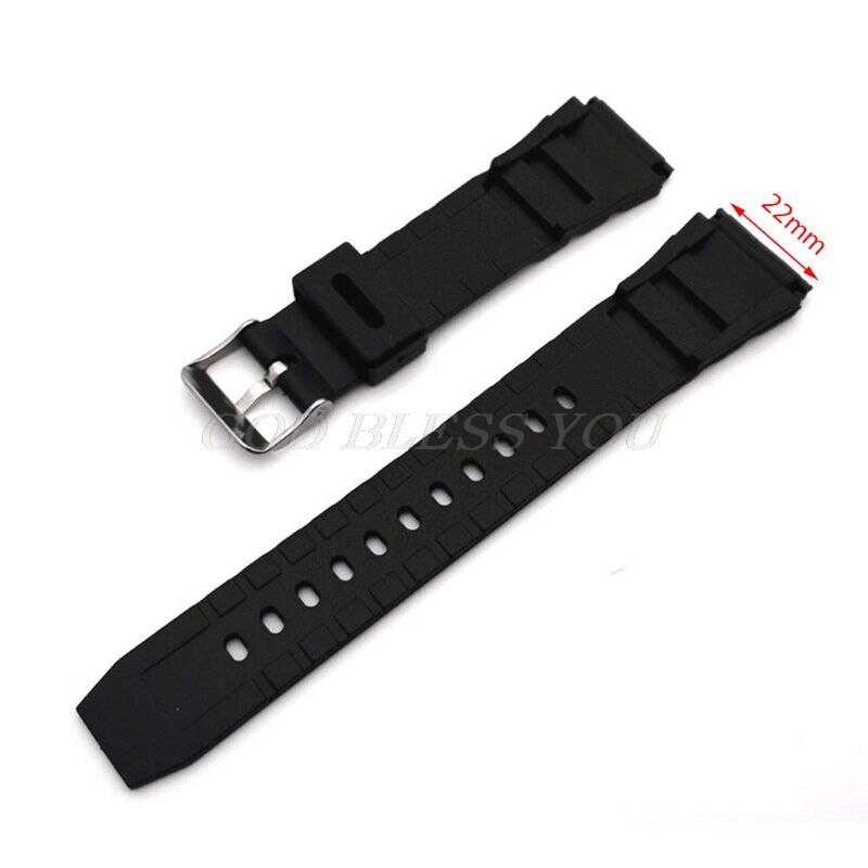 Silicone Rubber Watch Strap Band Deployment Buckle Diver Waterproof 18mm/20mm/22mm