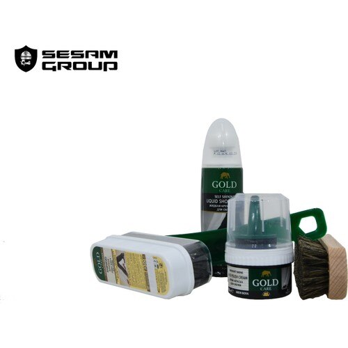 Gold Care-Conjunto de esmaltes para zapatos, color negro