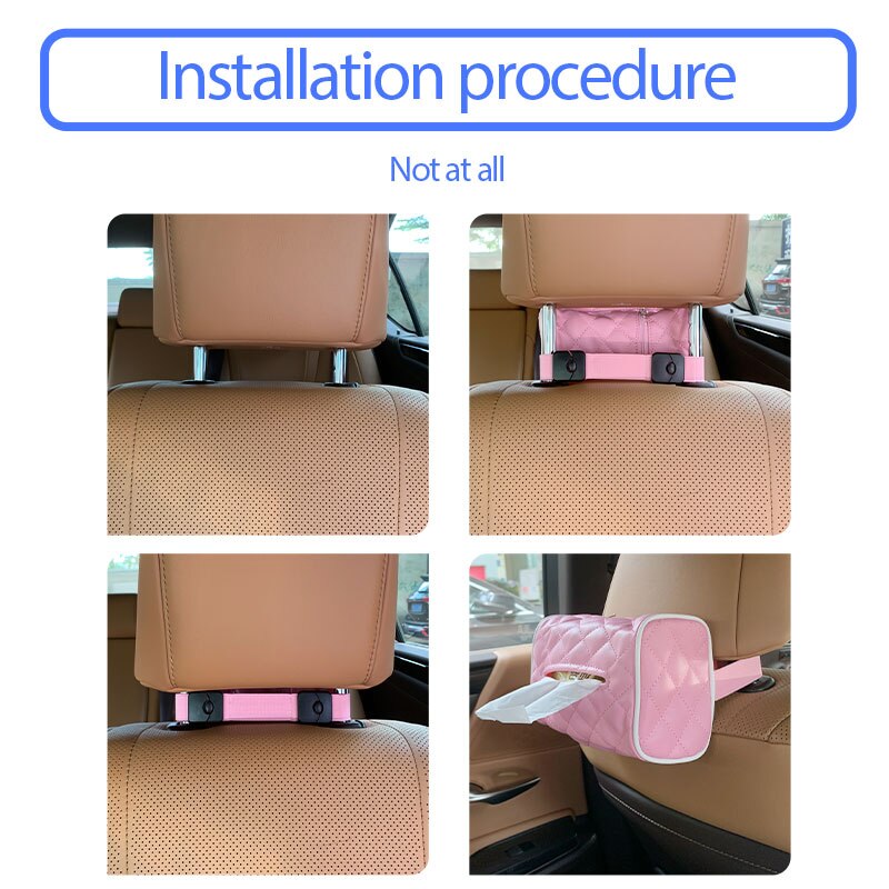 Universele Auto Tissue Box Cover Servet Papier Houder Handdoek Dispenser Voor Auto Achterbank Opknoping Papier Houder Tissue Container Case