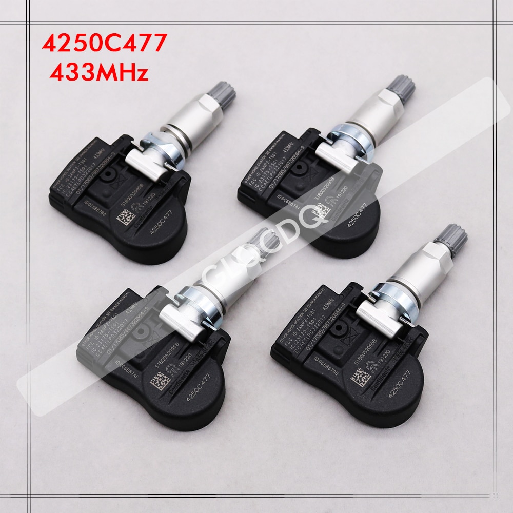 4 Stuks Auto Bandenspanning Monitor Sensor Tpms 4250C477 Voor Mitsubishi Asx Lancer Outlander Lancer Asx I-MIEV 433 Mhz