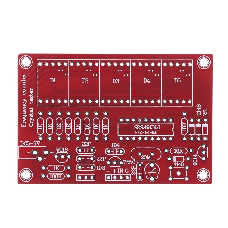 1hz-50 mhz kristaloscillator frequentieteller meter 5- digitale led display kit  m05