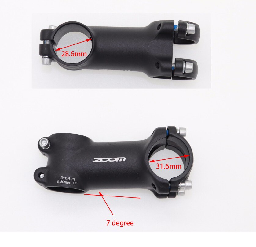 Zoom bike Stem Ultralight Aluminum + - 7 Degrees Mountain Road Bike Bicycle MTB 28.6 31.8 60 70 80 90 100 110 120 mm