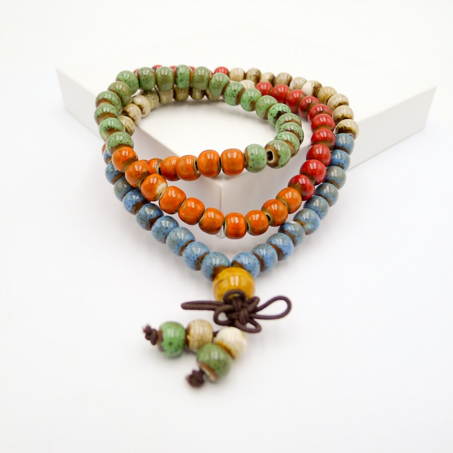 6mm Ceramic Beads Multilayer Bracelets long bracelets for women #BY174