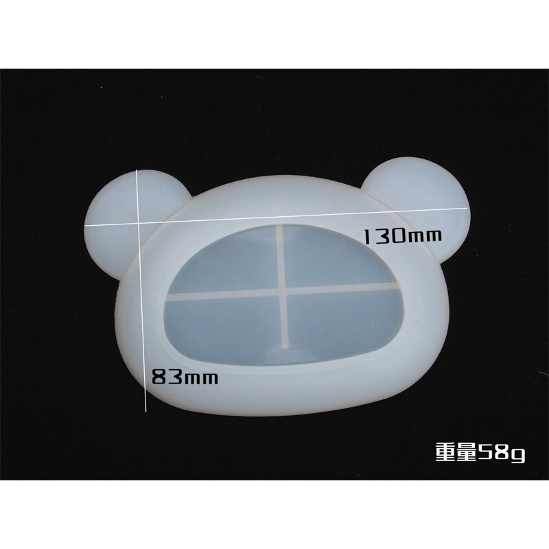 DIY Crystal Resin Mould Cute Bear head Tray Mold Cat Shell Flower Dish Plate Handmade Uv Epoxy Plaster Silicone Mold For Resin