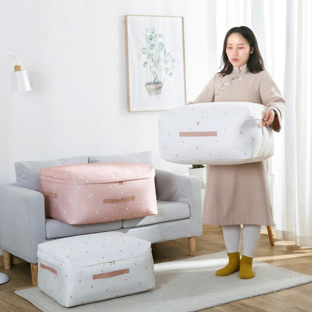 Polyester Storage Bag Closet Organizer Clothes Storage Box Quilt Pillow Bags Dustproof Cover Travel Closet Organizer Cloth Box