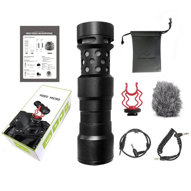 Condenser Microphone Camera Video Record Video Micro Mini Mic for Studio PC Phone With Stand: B
