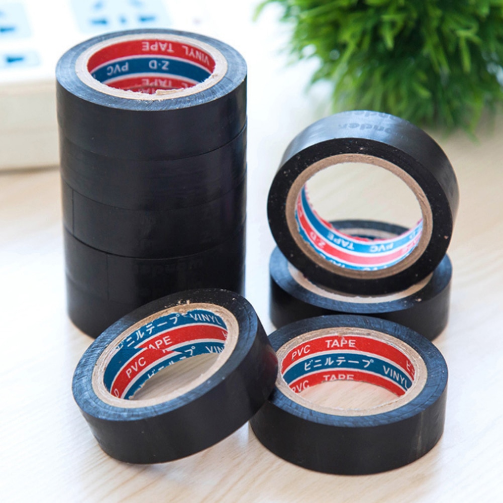 6m PVC Waterproof Self- Adhesive Electric Tape Electrician Wire Insulation Flame Retardant Plastic Tape Electrical High Voltage