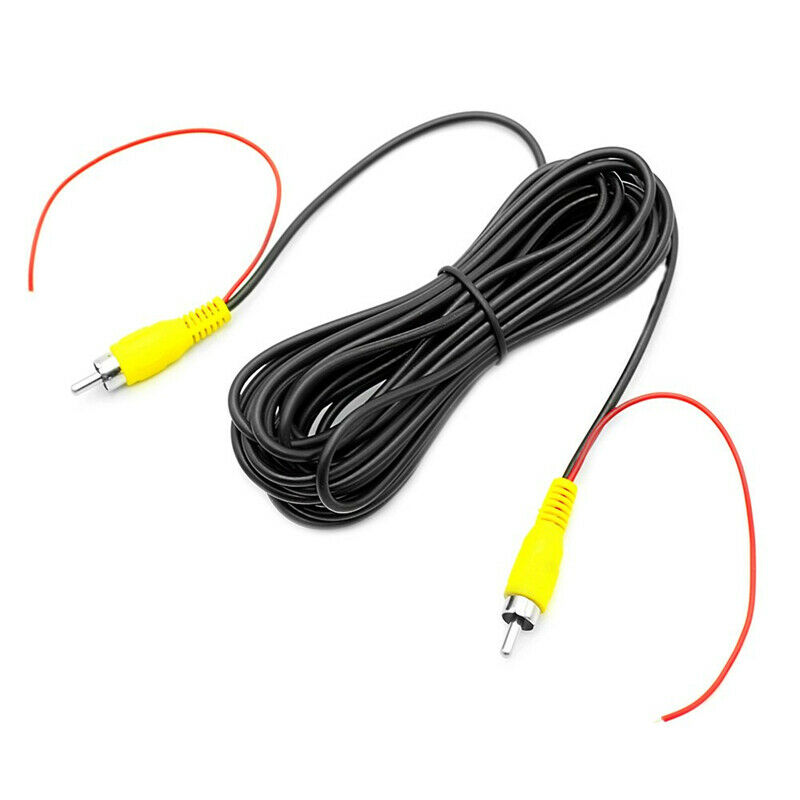 Rca han hun video kabel bil bagfra set bagfra parkeringskamera cctv kamera forlængerkabel phono rca av lyd video dc strøm