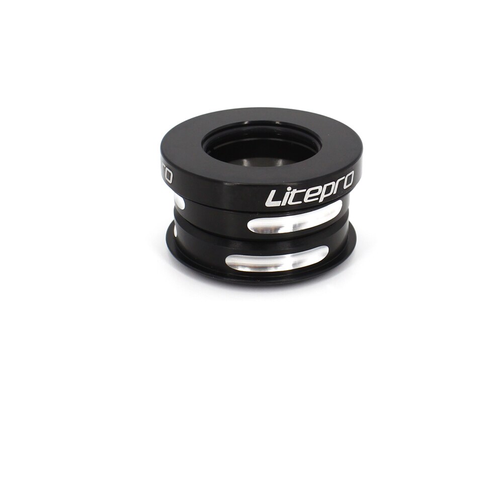 Litepro Vouwfiets Headset Fiets Sealed Bearing Kom Set Headset Cover Kom Set 28.6Mm Bike Frame Vork Balhoofd bmx Onderdelen: LP headset black