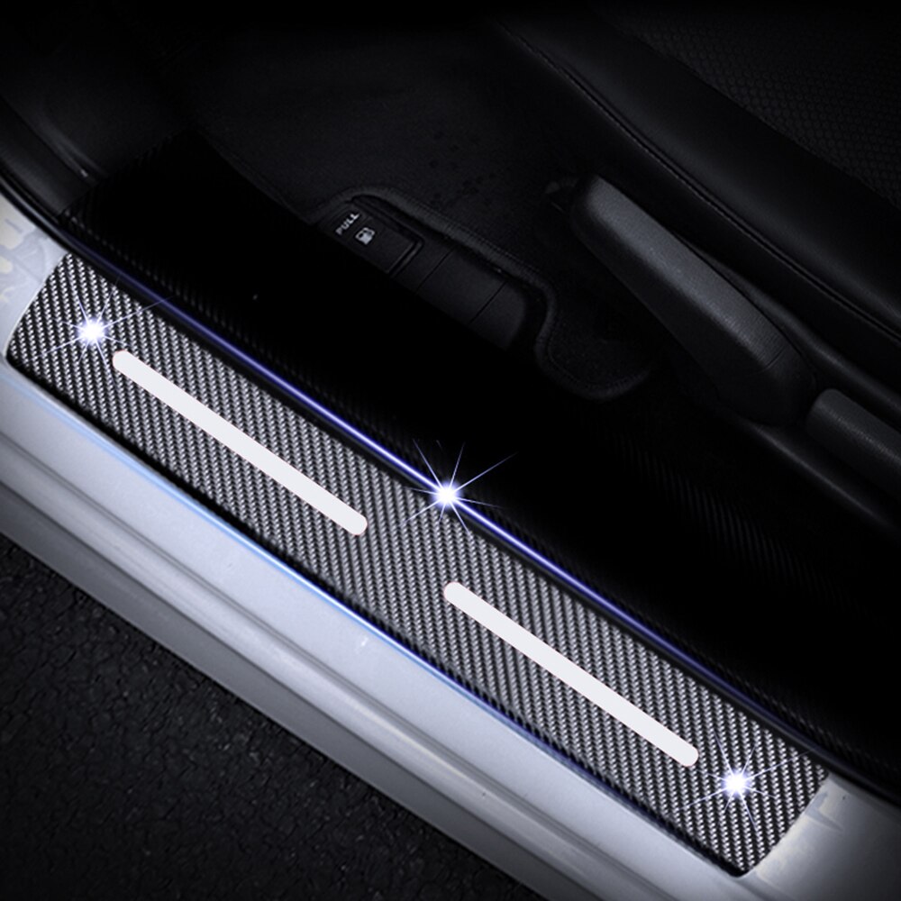 Carbon Fiber Sticker Car Door Sill Protector Scuff Plate For JAGUAR XF Car Accessories Stickers Car-Styling 4pcs