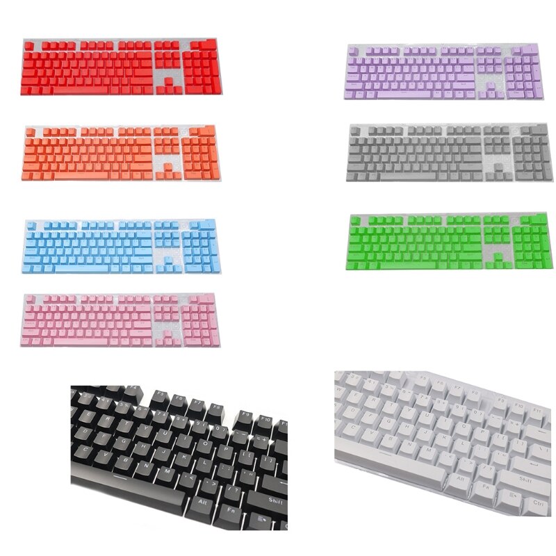 104pcs ABS Backlit Keycap OEM Profile Two-color Injection Molding Key Button for Gaming Mechanical Keyboard MX Switch