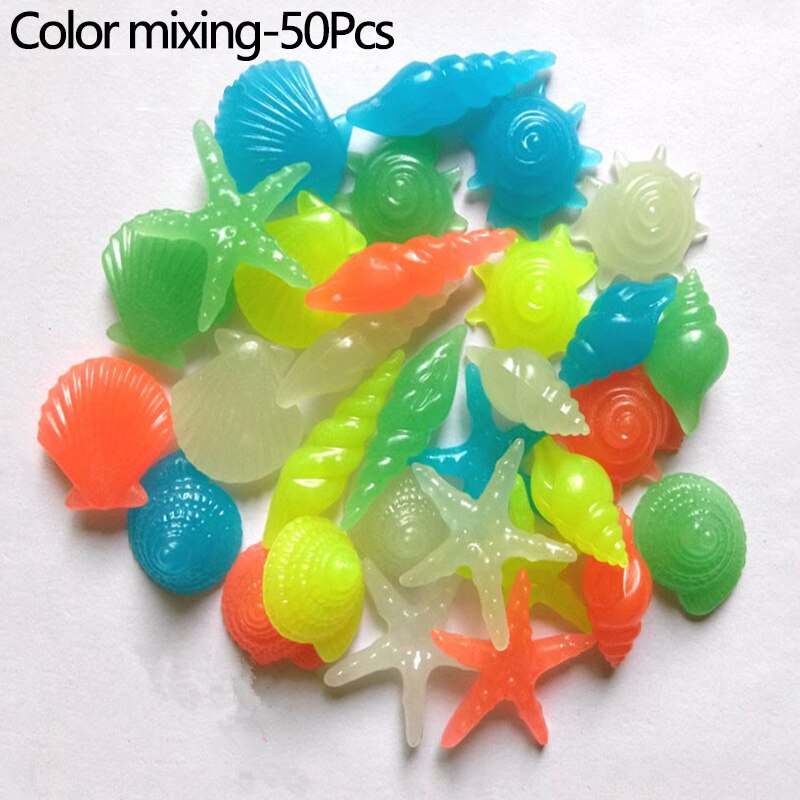 50 Pz/lotto Giardino Luminoso Raggiante Pietra Rocce di Ghiaia incandescenza in il buio per Passerelle Piante D'acquario Prato Acquario arredamento Misto