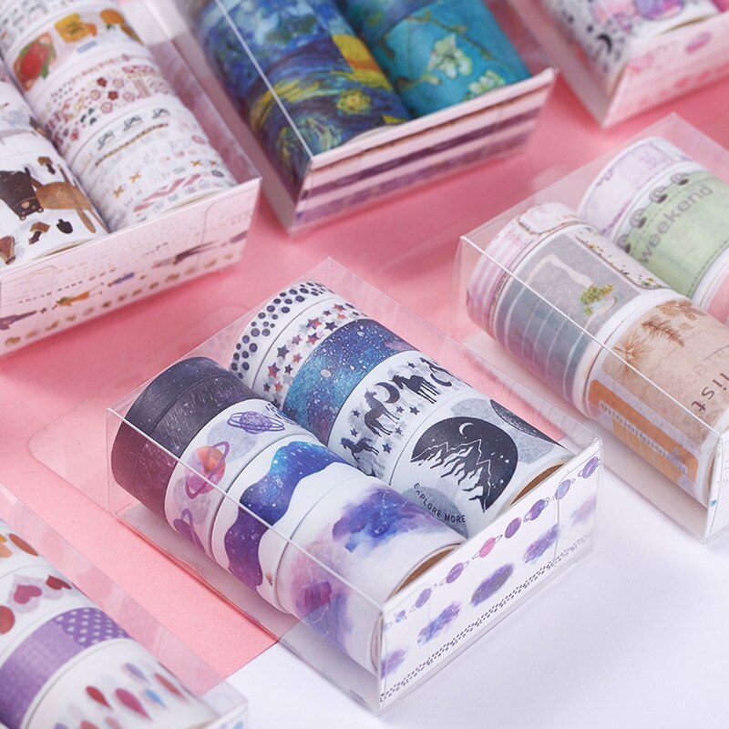 10 Rouleaux De Washi Tape Adhésif Pailleté – DIY Scrapbooking Décoration