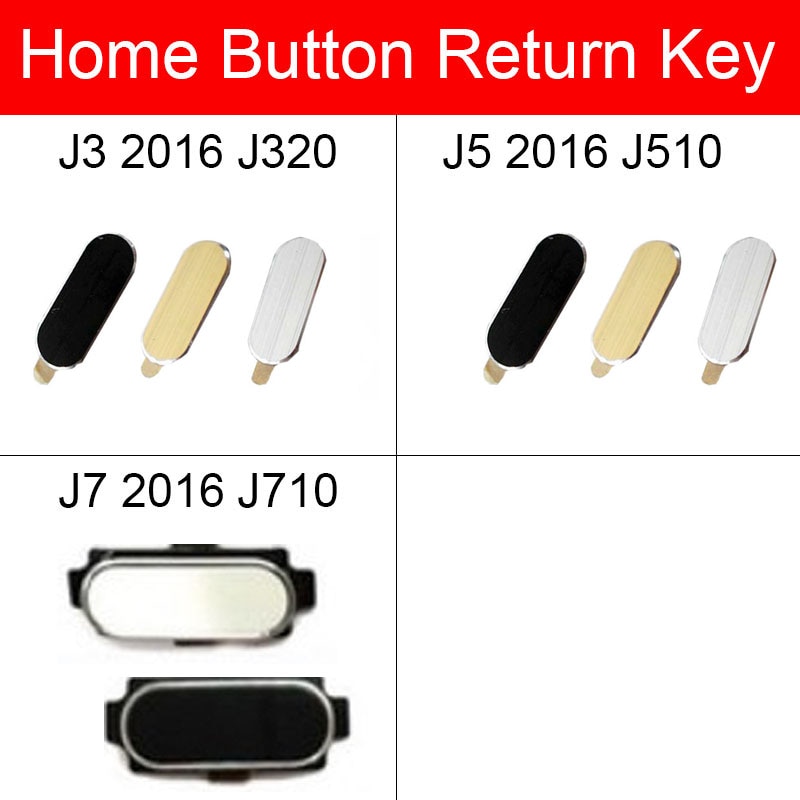 Bouton accueil pour Samsung Galaxy J3 J5 J7 J320 J510 J710 bouton de reconnaissance de retour de Menu, pièces de réparation de câbles flexibles