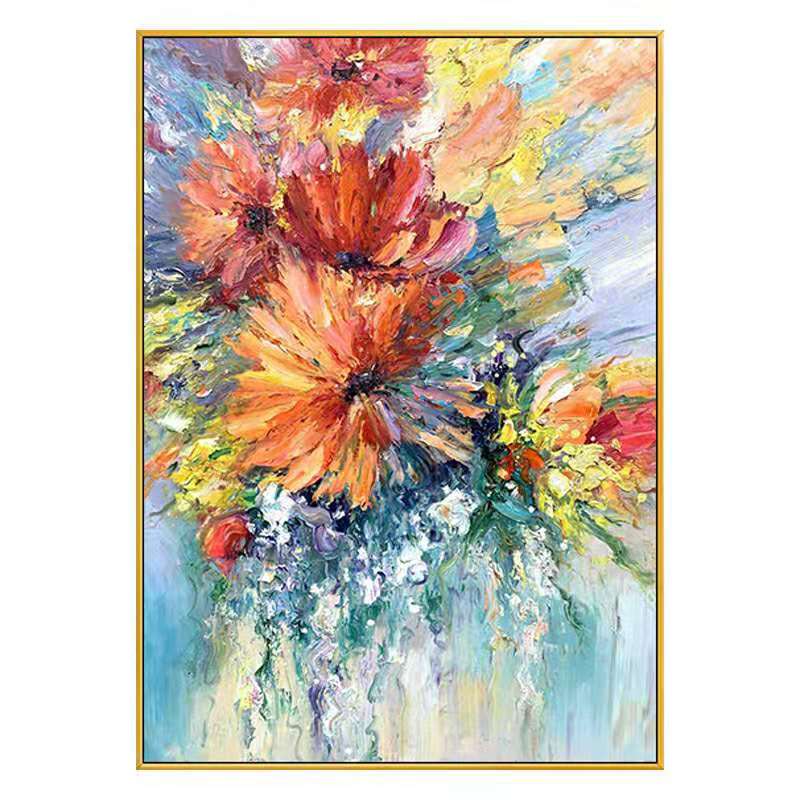 SDOYUNO Acryl Farbe Durch Zahlen Flowrs DIY Ölgemälde Durch Zahlen Auf Leinwand 60x75cm Anzahl Malerei Hause dekor Zauberstab Kunst: 40x50cm Nein Rahmen