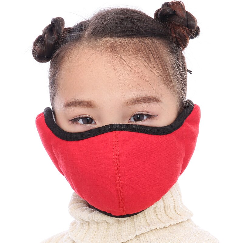 Unisex vinterbørne ørebeskyttelsesmaske udendørs drenge piger plus fløjl lydpotte ørebeskyttere åndbar vindtæt tyk børn varm øreprop