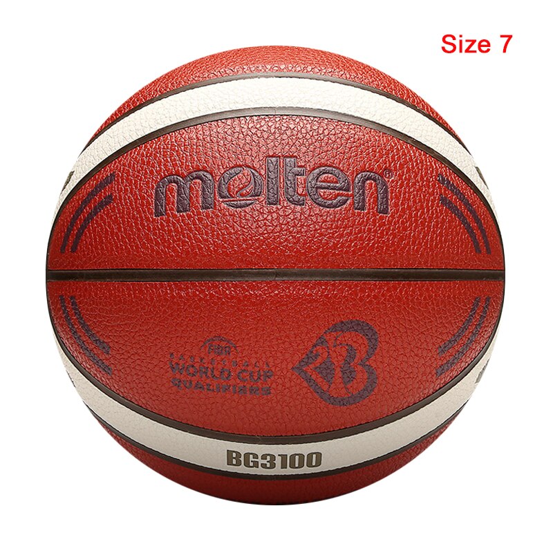 Men Basketball Ball PU Material Size 7/6/5 Outdoor Indoor Match Training Basketball Women baloncesto: B7G3100-Q2Z Size 7