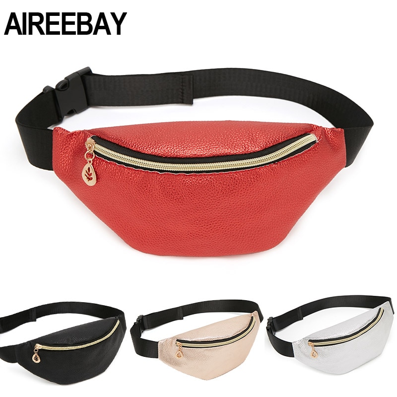 AIREEBAY Casual Frauen Taille Tasche Fanny Packs Retro Stil Mädchen Gürtel Tasche Neue Kleine Leder Brust Reise pouchs